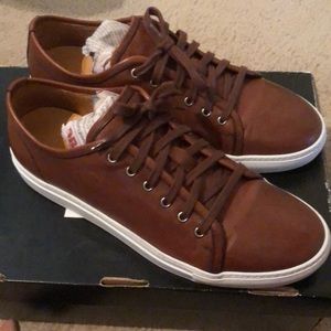 Men’s leather loafers sneakers brown size 11